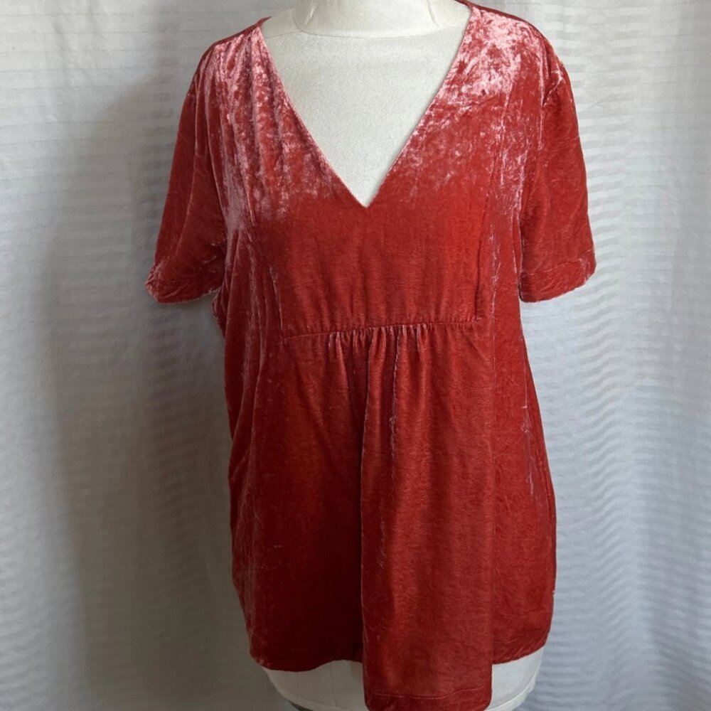 vintage Sundance orange velvet top
